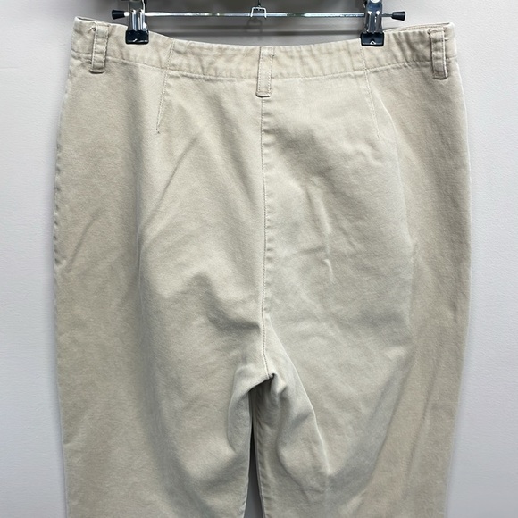 Vintage Lauren Ralph Lauren 100% Cotton Textured High Waisted Pants 10 - Picture 3 of 14